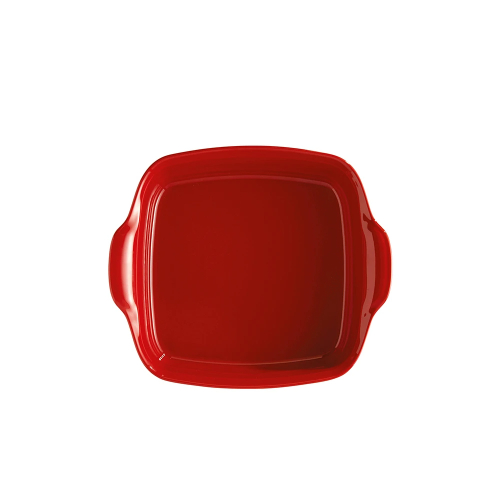 HORNO FUENTE CUAD C/ASA EMBOSSED ROJO