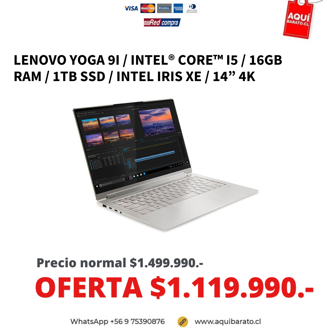 Lenovo Yoga Intel CORE I5 14" 4K