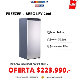 Freezer Libero LFV-200l