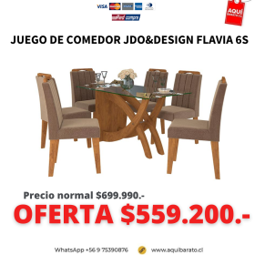 Comedor JDO&DESIGN Flavia 6Sillas