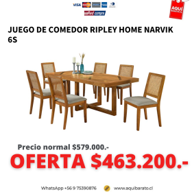 Comedor NARVIK 6 Sillas