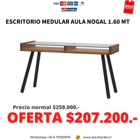 Escritorio Medular NOGAL 1.60 mt