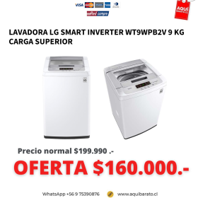 Lavadora LG Smart INVERTER 9 KG