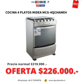 Cocina 4 Platos MIDEA MCG-4EI24