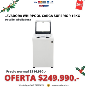 Lavadora WHIRPOOL Carga Superior 16Kg