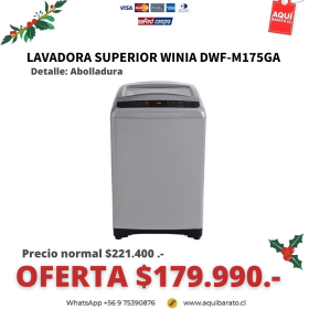 Lavadora Superior WINIA  DWF-M175