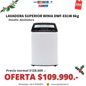 Lavadora Superior WINIA DWF-E81W