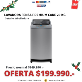 Lavadora FENSA Premium Care 20KG