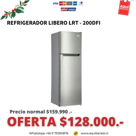 Refrigerador LIBERO LRT-200DFI